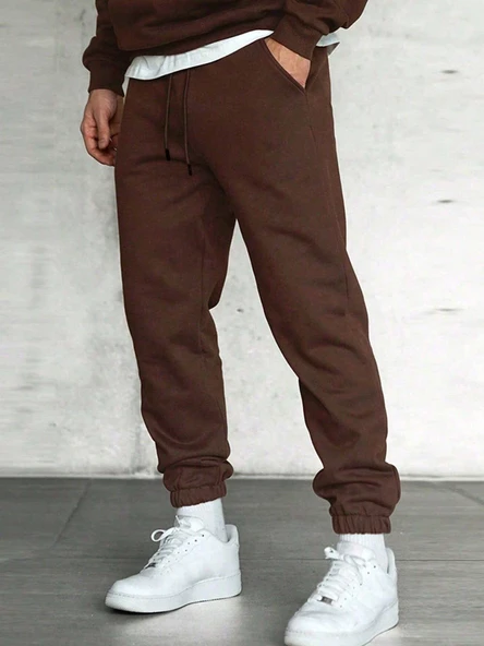Erkek Paça Lastikli Oversize Eşofman Altı - 9
