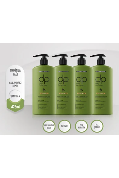 DP DAİLY PERFECTİON 4 Adet Moringa Yağı Şampuan 425 Ml Set - 1