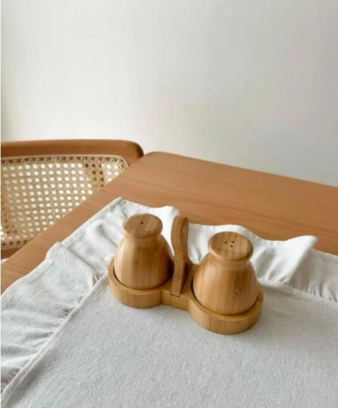 Mien Bambu Standlı Tuzluk Biberlik MİEN-7B08 - 3