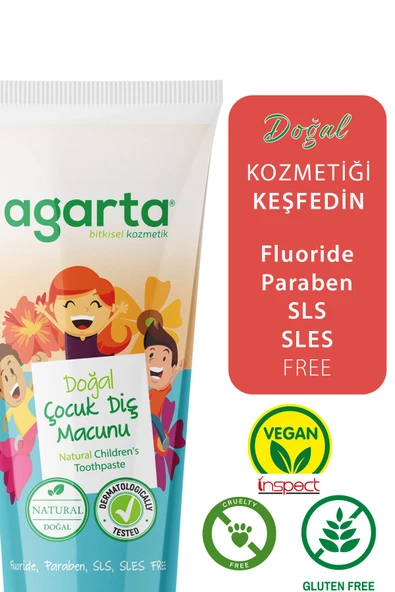 Agarta Doğal Çocuk Çilekli Diş Macunu 75 ml - 3