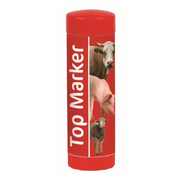Top Marker Hayvan İşaretleme Kalemi Kırmızı ürün görseli