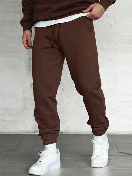 Erkek Paça Lastikli Oversize Eşofman Altı - 11