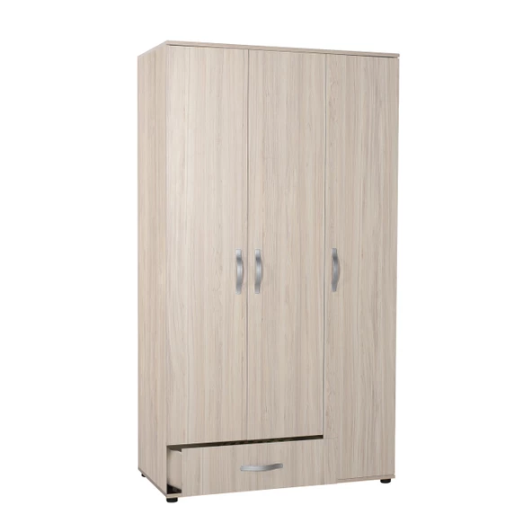 Dinamik 3 Kapaklı Tek Çekmeceli Gardırop-Zara 103x187x52 cm - 5