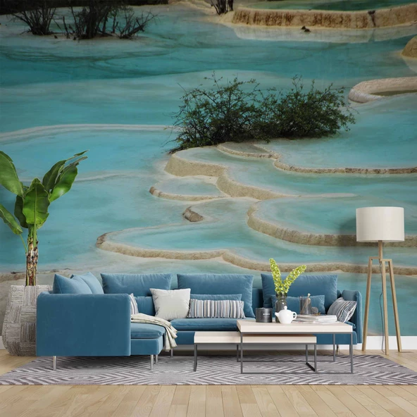 Pamukkale Manzaralı Duvar Kağıdı Baskı ürün görseli