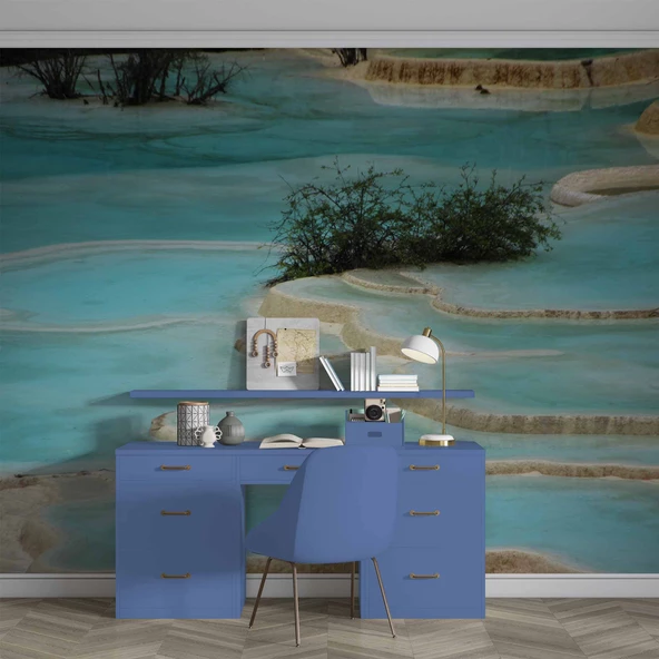 Pamukkale Manzaralı Duvar Kağıdı Baskı - Resim 5