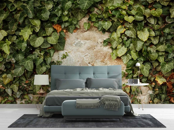 Duvar Dokusu ve Sarmaşık Duvar Kağıdı Baskı - Resim 3