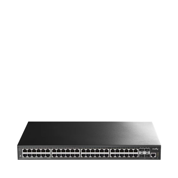 Cudy Switch 48 Port Gs5048S4 Gigabit 4X10G Sfp+ 1Xrj45&Usb 19" Rock-Mount Çelik Layer3 Yönetilebilir