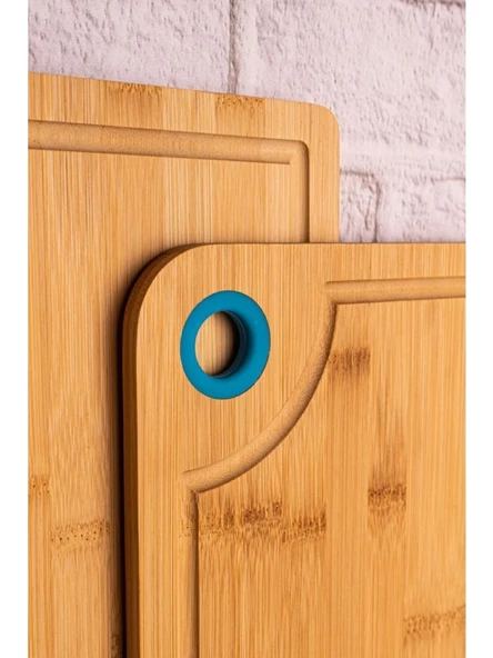 2'li Bambu Kesme Tahtası Kesim Tahtası 28/33 Cm - 3
