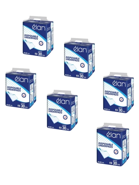 ELAN 60X90 cm YATAK KORUYUCU ÖRTÜ 30'LU 6 PAKET