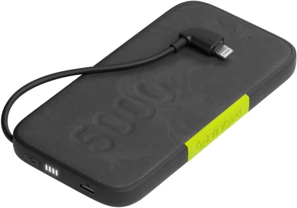 InfinityLab InstantGo Siyah 5000 mAh Lightning Kablolu Hızlı Şarj Powerbank - Outlet