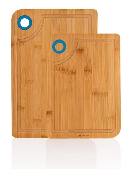 2'li Bambu Kesme Tahtası Kesim Tahtası 28/33 Cm - 2