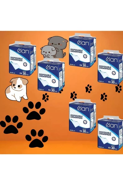 ELAN KEDİ-KÖPEK ÇİŞ PEDİ 60X90 cm 30'LU 6 PAKET