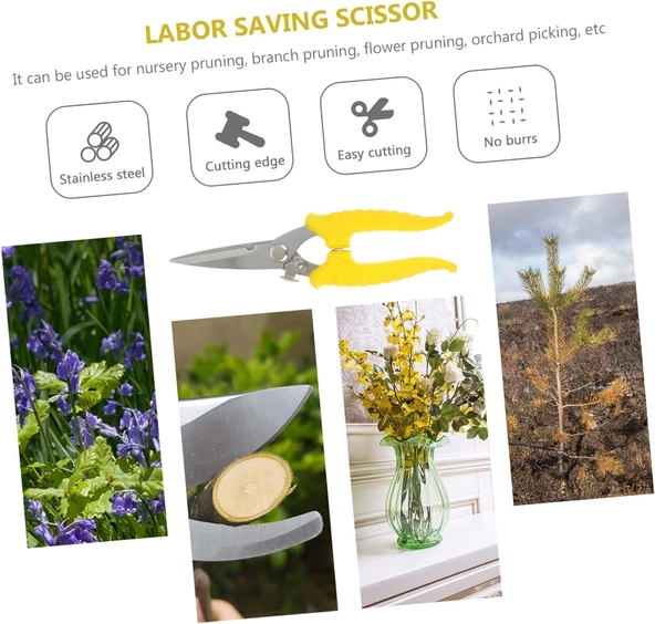 Bahçe Budama Makası Çiçek Ağaç Budama El Makası 18 cm - 6