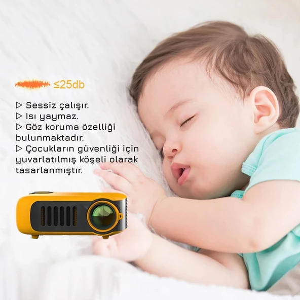 UpWay A2000 Hoparlörlü 1000 Lümen Mini Multimedya Ev Sineması 80 inç  Projeksiyon Cihazı - 12