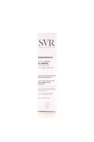 SVR Clairial SPF50+ Leke Karşıtı Güneş Kremi 50 ml