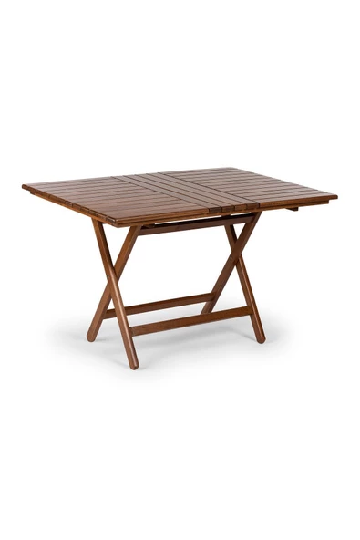 Atina Katlanır Masa 80x120 - Dış Mekan Dikdörtgen Ahşap Bahçe, Balkon Masası