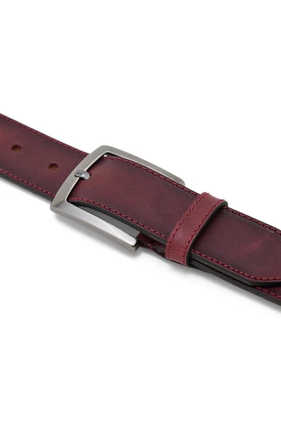 Erkek Bordo Deri Kemer 112531 - 4