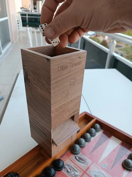 ElisGiftStore Zar Kulesi, Dice Tower, Tavla Zarı Kulesi, Tavla Takımı Aksesuarı, Tavla Zarı EH037 - 2
