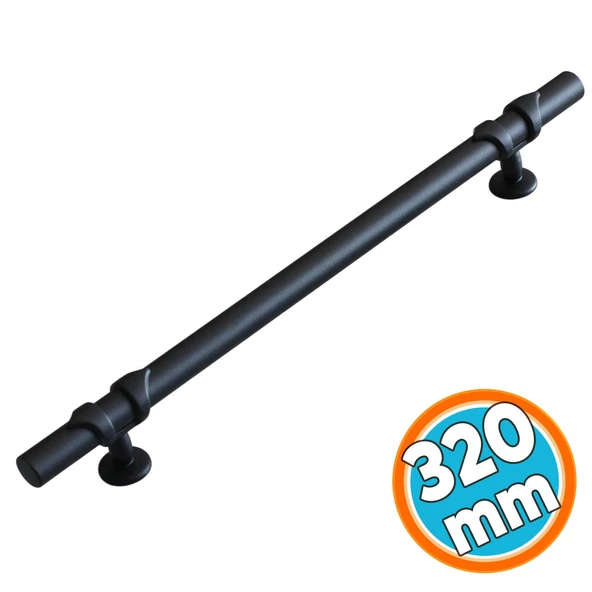 Siyah Metal Mobilya Kulp 320 mm - 32 cm Mutfak Çekmece Dolabı Dolap Kulpları Kulbu Kulpu Siyah