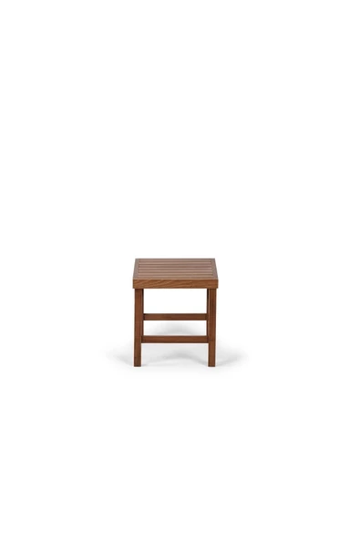 Atina Sabit Sehpa 40x40 - Dış Mekan Kare Ahşap Bahçe, Balkon Sehpası - 2