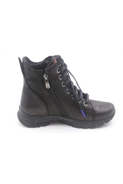 Mammamia 4335LX Hakiki Deri Kadın Nubuk Bot - Resim 4