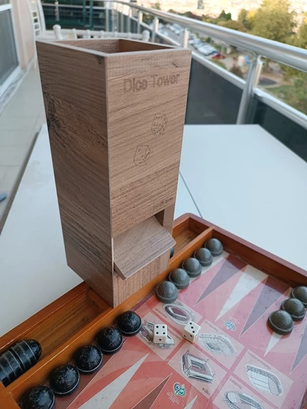 ElisGiftStore Zar Kulesi, Dice Tower, Tavla Zarı Kulesi, Tavla Takımı Aksesuarı, Tavla Zarı EH037 - 3