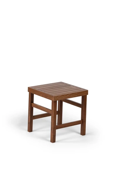 Atina Sabit Sehpa 40x40 - Dış Mekan Kare Ahşap Bahçe, Balkon Sehpası