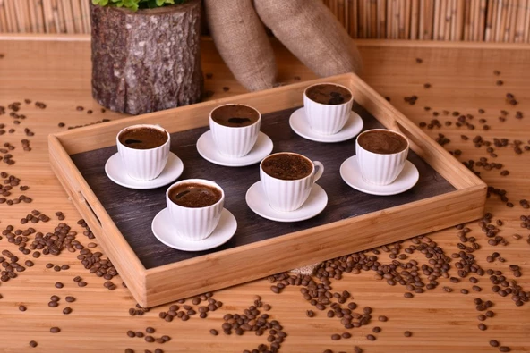 Bambum Narvari 6 Kişilik Kahve Fincan Takımı B0687 - 3