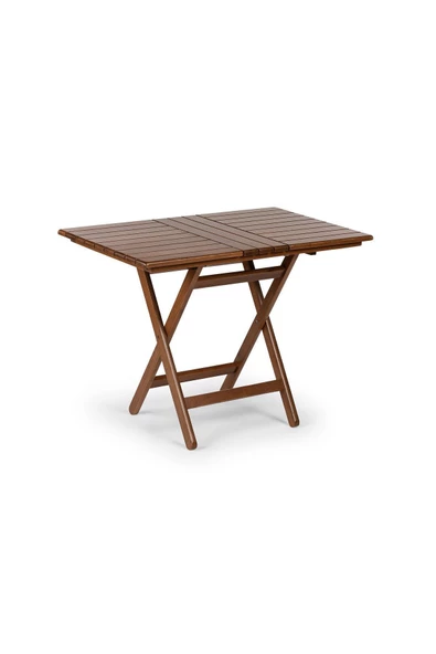 Atina Katlanır Masa 60x100 - Dış Mekan Dikdörtgen Ahşap Bahçe, Balkon Masası