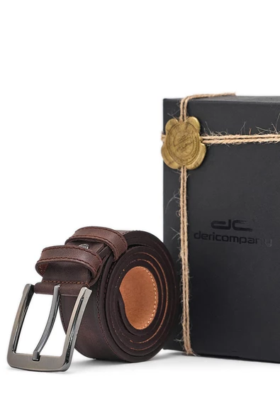 Erkek Kahverengi Deri Kemer 112531 - 5