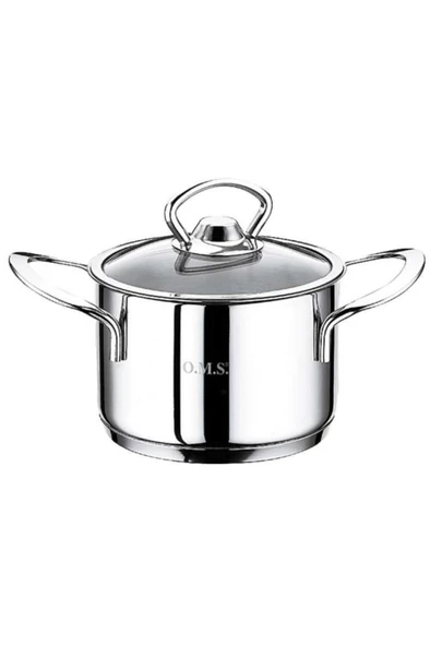 OMS 2008 Mini Derin Paslanmaz Çelik Tencere 12x8 Cm