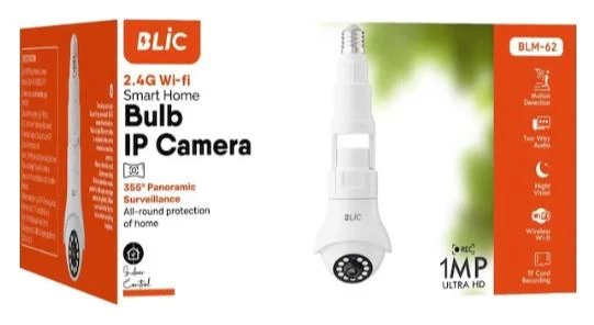 Blic Bulb 2.4g Wi-fi 1 Mp Ultra Hd 355 Derece Panoramik Ip Kamera Blm-62 - 4