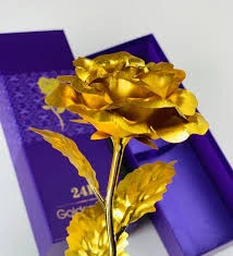 24K Altın Folyo Gül Kaliteli Özel Kutusunda Altın Folyo Gül Sevgiliye Verilecek En Güzel Hediye - 3