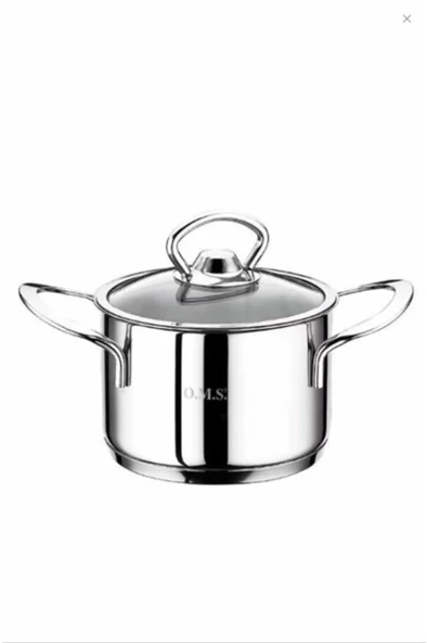 OMS 2008 Mini Derin Paslanmaz Çelik Tencere 14x8 Cm