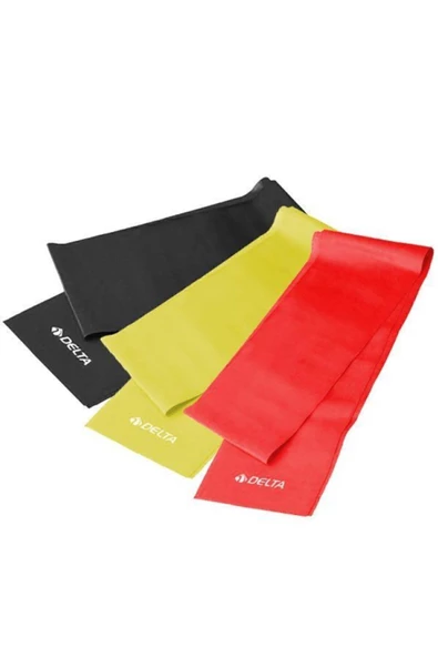 Delta Pilates Bandı 3 lü Set Sarı Kırmızı Siyah