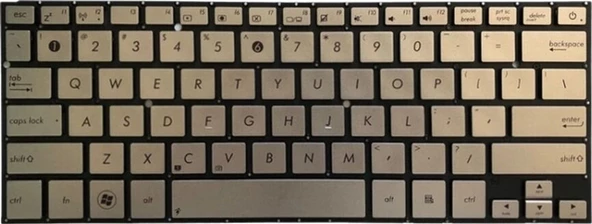 Cbtx Asus Zenbook Ux31 Ux31a Ux31e Ux31la İçin Abd Versiyonu Klavye Gümüş - 2