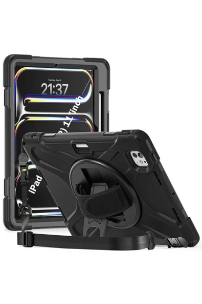 iPad Pro 11 2024 Uyumlu Tam Koruma Sağlayan Zırhlı Silikon Tablet Kılıfı Şok Emici Dayanıklı ve Şık ürün görseli 1