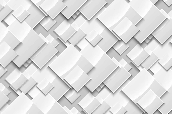 3 Boyutlu Beyaz Geometrik Kabartma Görünümlü Desenli Duvar Kağıdı - 7