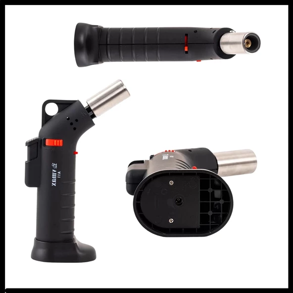 Uyguna-Yakala Siyah Metal Başlıklı Doldurulabilir Pürmüz Çakmak ürün görseli