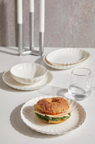 Kütahya Porselen Bone Luz Form 27 Parça 6 Kişilik Yemek - 5