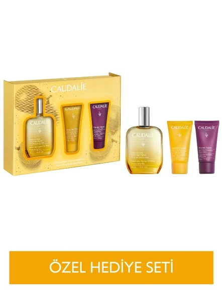 Caudalie Soleil des Vignes Elixir Yağ Seti-Elixir Yağ 50 ml+Duş Jeli 30ml+Vücut Losyonu 30ml