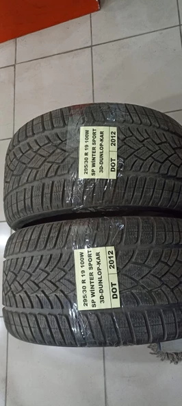 295/30 R 19 100W(XL)SP WİNTER DUNLOP KAR LASTİĞİ-(2ADET)-ÜRETİM TARİHİ:2012  2953019 - 2