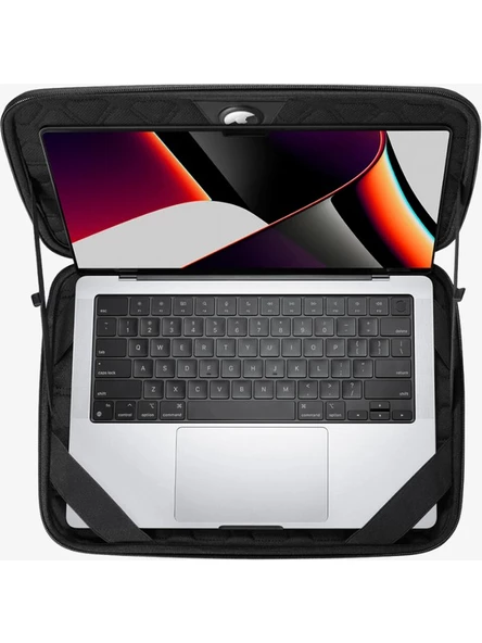 Spigen MacBook Pro 14'' Uyumlu Taşıma Çantası Rugged Armor Pro Pouch Black - AFA04270 - 2