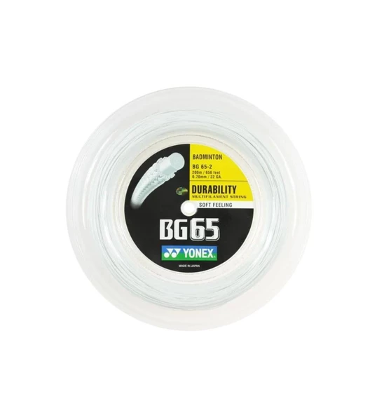 Yonex Exbolt 65 Badminton Kordajı 0.70 mm 200 Metre Beyaz