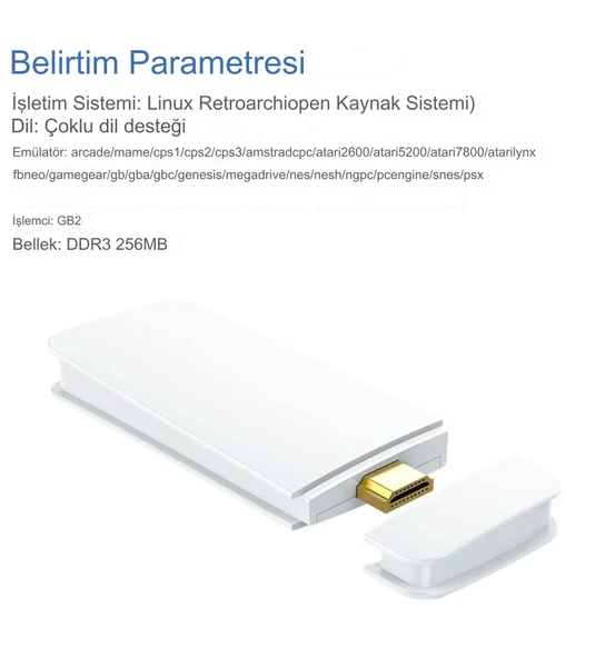 QASUL 4K Full HD Gamepad Kablosuz HDMI Android TV Uyumlu Taşınabilir Atari Gamebox Konsol Oyunları - 5