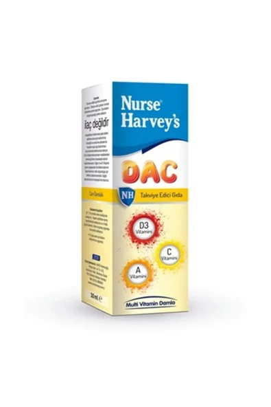 Nurse Harvey's DAC 30 ml Multivitamin (Vitamin D3, Vitamin C ve Vitamin A)