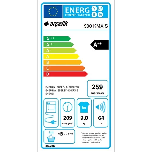 Arçelik 900 KMX S 9 kg Çamaşır Kurutma Makinesi - 3