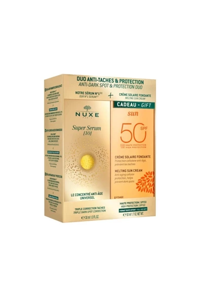 NUXE Koyu Leke Karşıtı ve Koruyucu Bakım İkilisi - Super Serum10 30 ml + Face Cream SPF50 50 ml