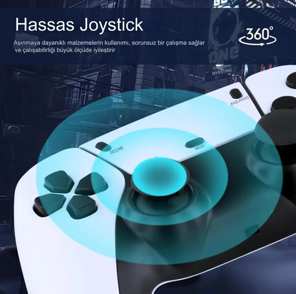 QASUL 4K Full HD Gamepad Kablosuz HDMI Android TV Uyumlu Taşınabilir Atari Gamebox Konsol Oyunları - 4