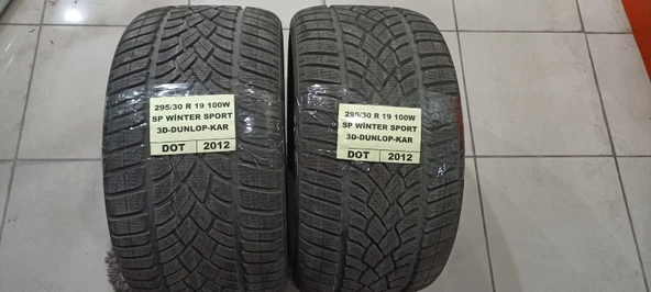 295/30 R 19 100W(XL)SP WİNTER DUNLOP KAR LASTİĞİ-(2ADET)-ÜRETİM TARİHİ:2012  2953019